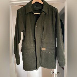 Filson Men’s Green Weekender jacket 100% wool Coat new made in USA